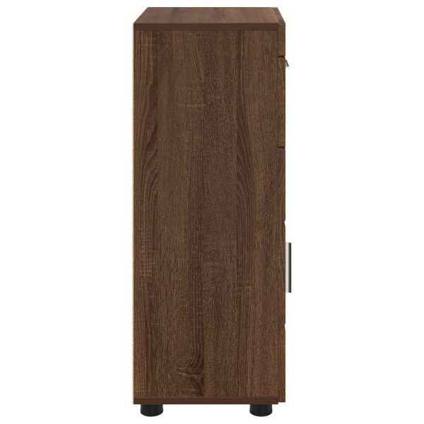Комплект шкафове за баня TULUM Кафяв дъб 37 x 31,5 x 82 см