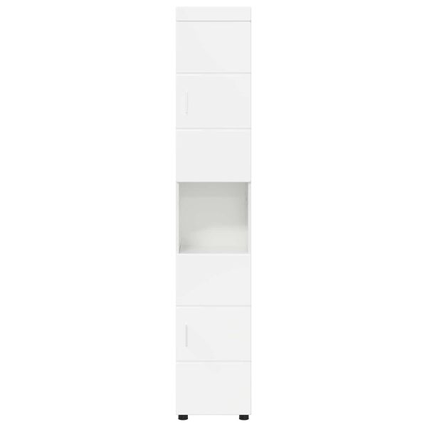 Комплект шкафове за баня TULUM Лъскаво бяло 37 x 31,5 x 203 см