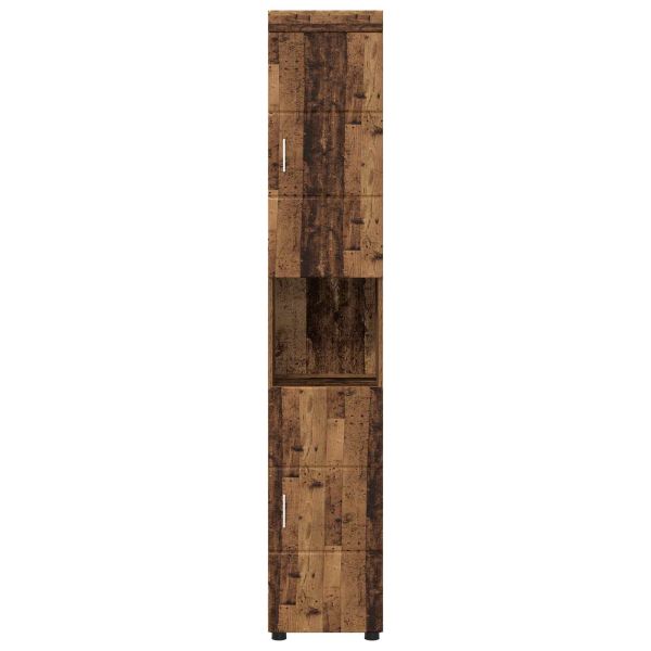 Комплект шкафове за баня TULUM Старо дърво 37 x 31,5 x 203 см