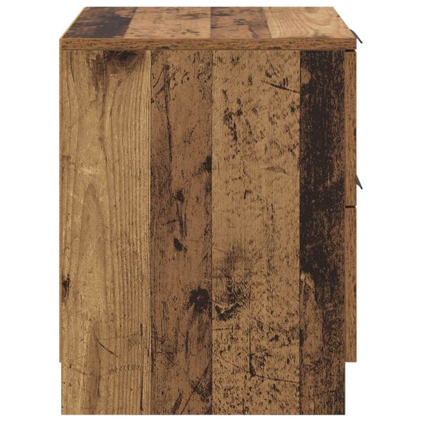 Нощен шкаф 2 pcs Старо дърво 45 x 39 x 50 см Инженерно дърво