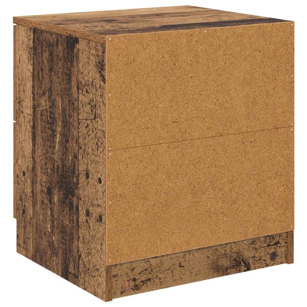 Нощен шкаф 2 pcs Старо дърво 45 x 39 x 50 см Инженерно дърво