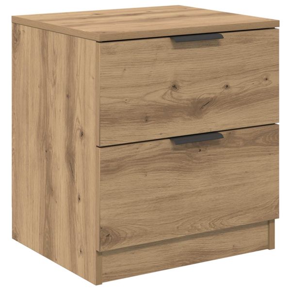 Нощен шкаф с чекмедже 2 pcs Дъб 45 x 39 x 50 см Инженерно дърво