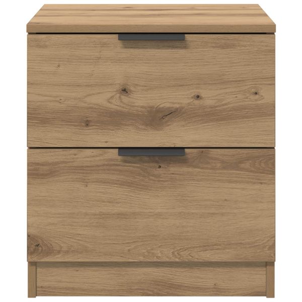 Нощен шкаф с чекмедже 2 pcs Дъб 45 x 39 x 50 см Инженерно дърво