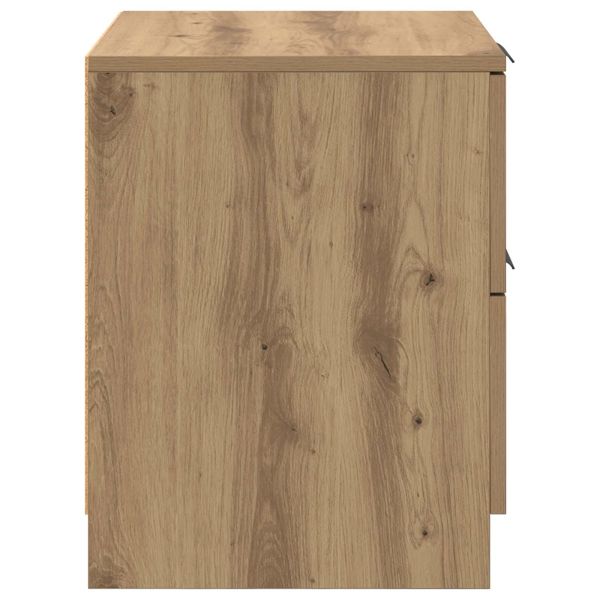 Нощен шкаф с чекмедже 2 pcs Дъб 45 x 39 x 50 см Инженерно дърво