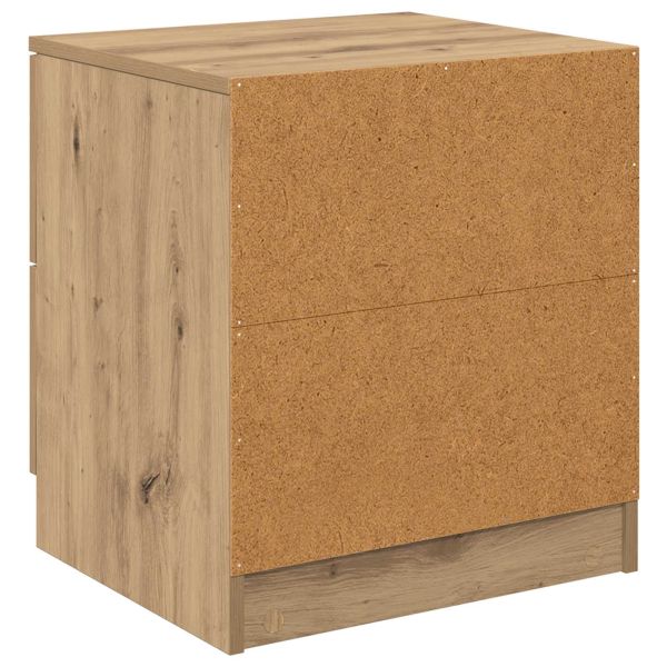 Нощен шкаф с чекмедже 2 pcs Дъб 45 x 39 x 50 см Инженерно дърво