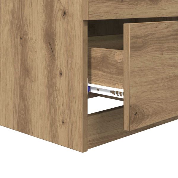 Нощен шкаф с чекмедже 2 pcs Дъб 45 x 39 x 50 см Инженерно дърво