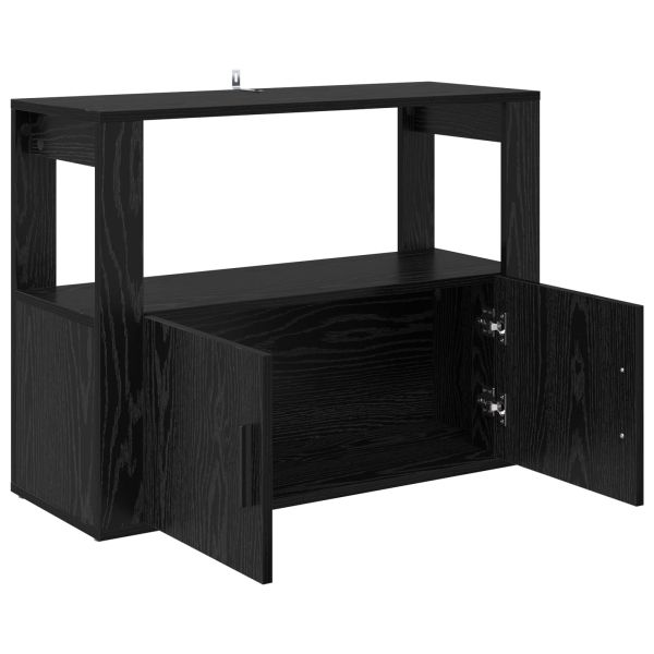 Служебен шкаф Черен дъб 80 x 30 x 60 cm Инженерно дърво