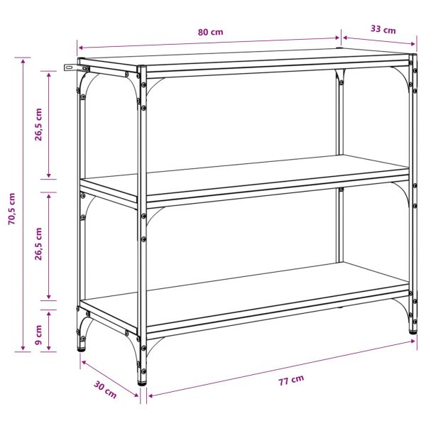 Шкаф за книги Черния дъб 80 x 33 x 70,5 см