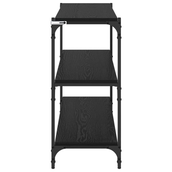 Шкаф за книги Черен дъб 100 x 33 x 70,5 см