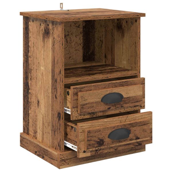 Нощен шкаф 2 pcs Старо дърво 36 x 43 x 60 см Инженерно дърво