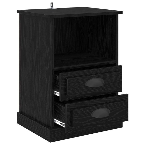Нощен шкаф 2 pcs Черния дъб 36 x 43 x 60 см Инженерно дърво