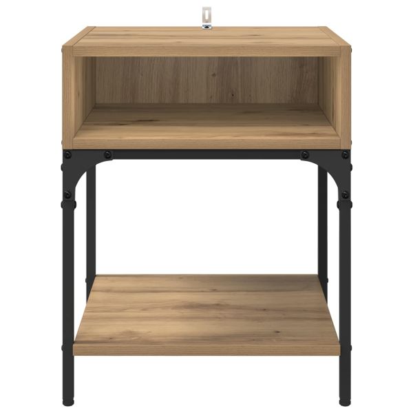 Нощно шкафче 2 pcs Дъб 40 x 40 x 50 cm Инженерно дърво