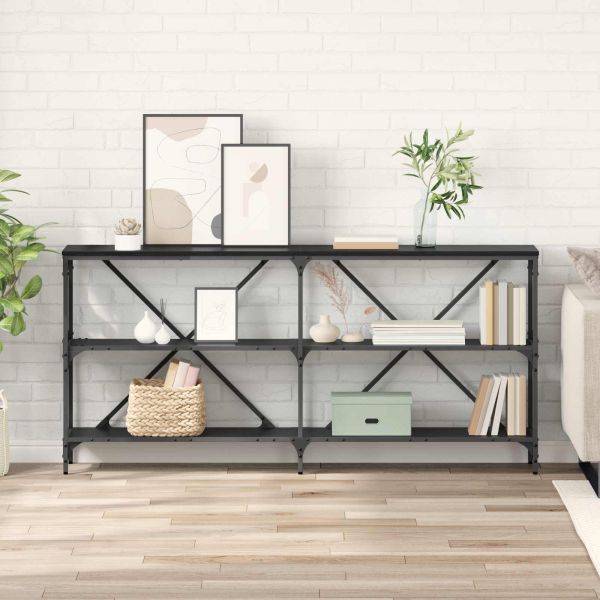Конзолна маса Черния дъб 160 x 30 x 75 см Инженерно дърво