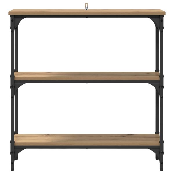 Конзолна маса с рафт Дъб 75 x 22,5 x 75 см Инженерно дърво