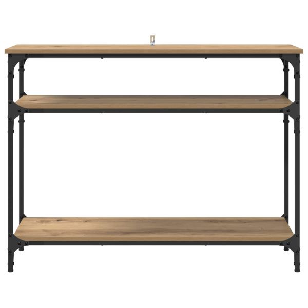 Конзолна маса с рафт Дъб 100 x 29 x 75 см Инженерно дърво