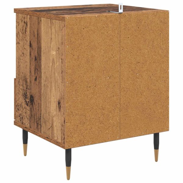 Нощен шкаф 2 pcs Старо дърво 40 x 35 x 50 см Инженерно дърво