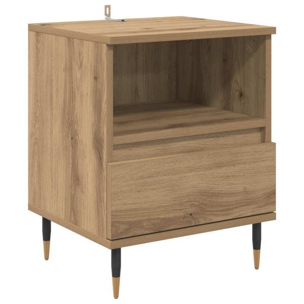 Нощен шкаф с чекмедже 2 pcs Дъб 40 x 35 x 50 см Инженерно дърво