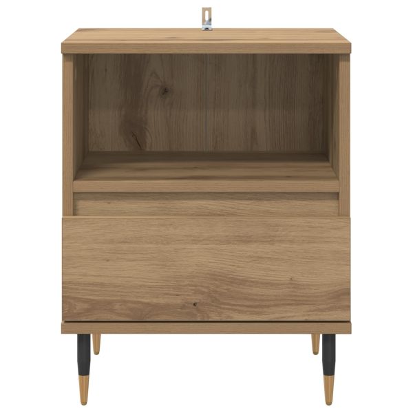 Нощен шкаф с чекмедже 2 pcs Дъб 40 x 35 x 50 см Инженерно дърво