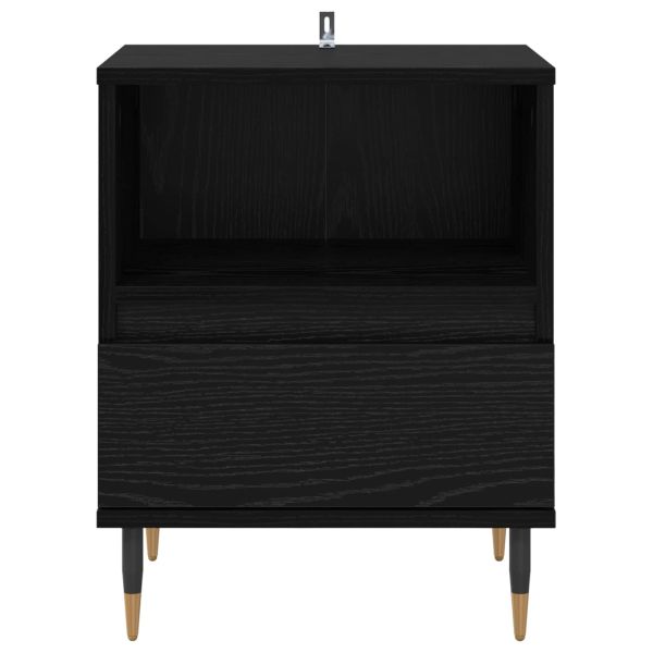 Нощен шкаф 2 pcs Черния дъб 40 x 35 x 50 см Инженерно дърво