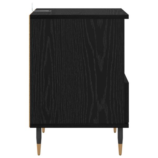 Нощен шкаф 2 pcs Черния дъб 40 x 35 x 50 см Инженерно дърво