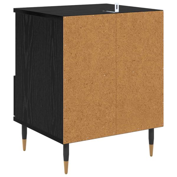 Нощен шкаф 2 pcs Черния дъб 40 x 35 x 50 см Инженерно дърво