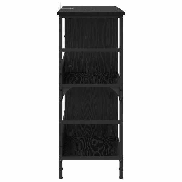 Рафт за книги Черен дъб 78.5 x 33 x 82 см Инженерно дърво