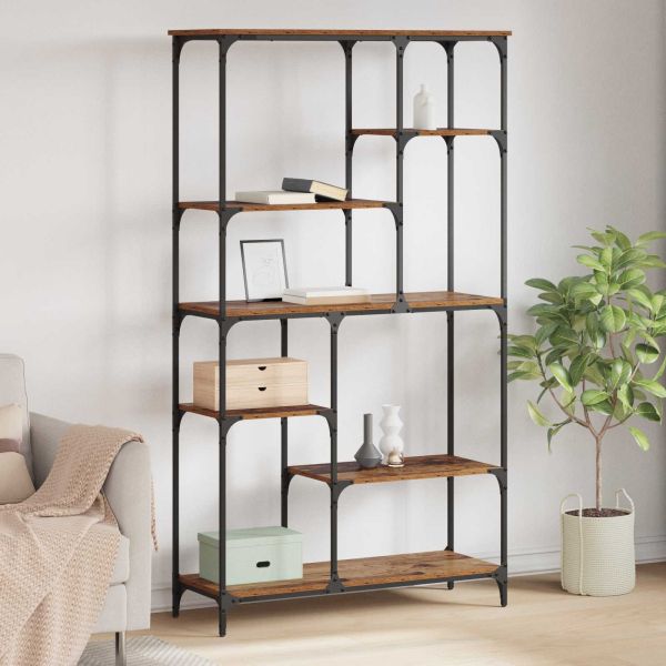 Рафт за книги Старо дърво 99 x 35,5 x 176 cm Инженерно дърво
