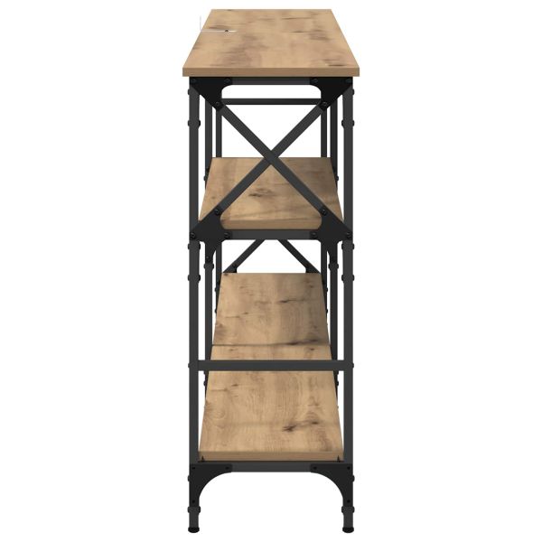 Конзолна маса с рафт Дъб 150 x 29 x 76,5 см Инженерно дърво