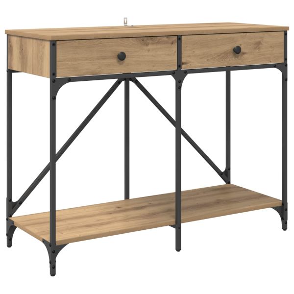 Конзолна маса с чекмедже Дъб 100 x 39 x 78,5 см Инженерно дърво
