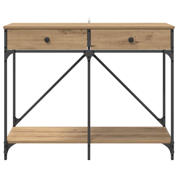 Конзолна маса с чекмедже Дъб 100 x 39 x 78,5 см Инженерно дърво
