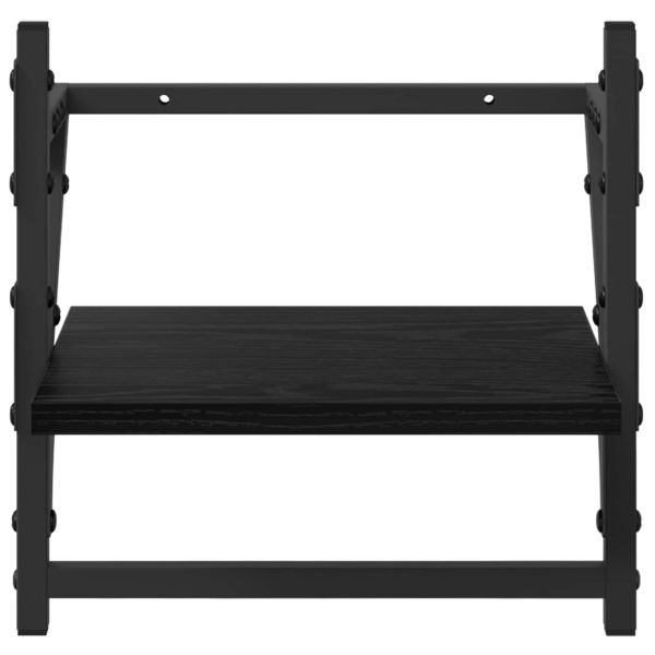 Комплект стенни рафтове 6 pcs Черния дъб 100 x 25 x 30 cm