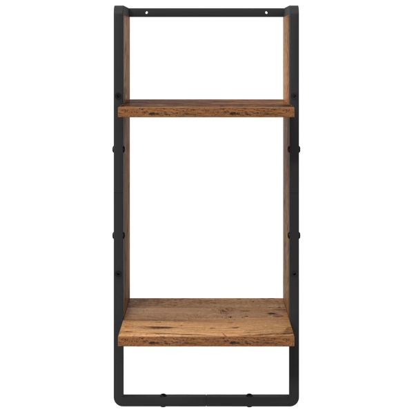 Комплект стенни рафтове 4 pcs Старо дърво 65 x 25 x 30 cm