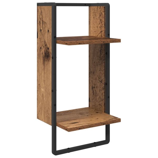 Комплект стенни рафтове 6 pcs Старо дърво 100 x 25 x 30 cm