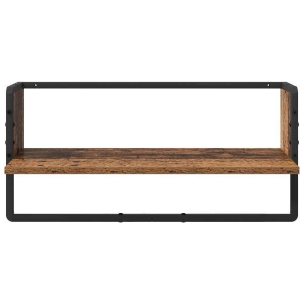 Комплект стенни рафтове 6 pcs Старо дърво 100 x 25 x 30 cm