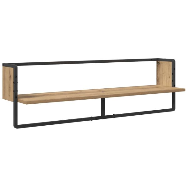 Комплект стенни рафтове с рафт 6 pcs Дъб 100 x 25 x 30 cm