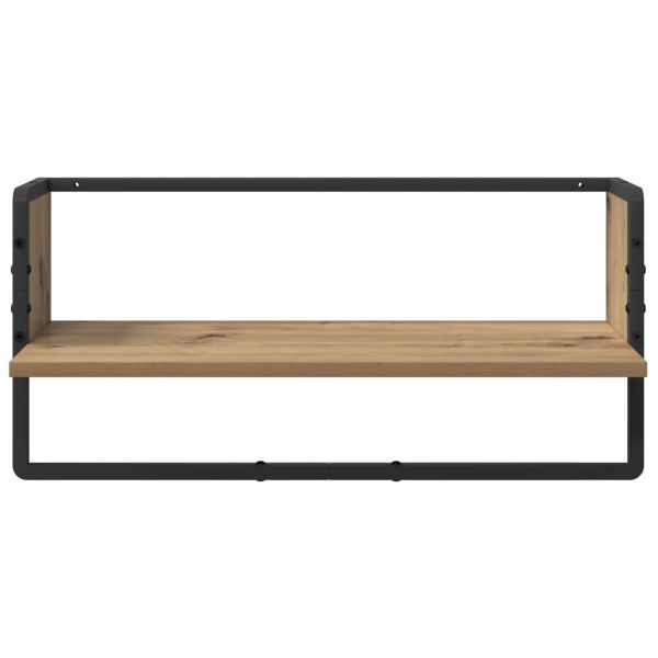 Комплект стенни рафтове с рафт 6 pcs Дъб 100 x 25 x 30 cm