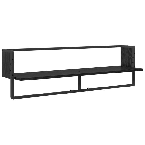 Комплект стенни рафтове 6 pcs Черния дъб 100 x 25 x 30 cm