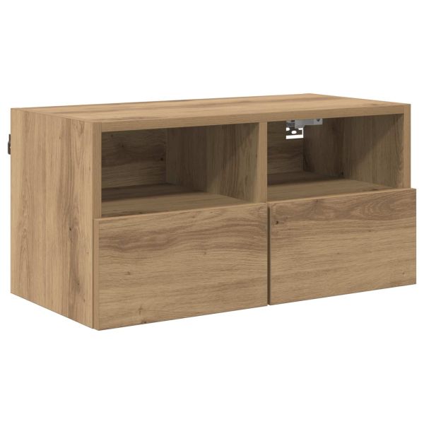 Кабинети за телевизор на стената 2 pcs Дъб 60 x 30 x 30 cm