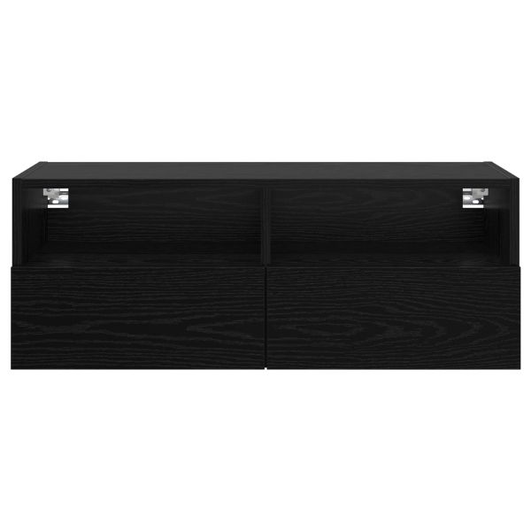 TV стенен шкаф Черния дъб 80 x 30 x 30 см Инженерно дърво