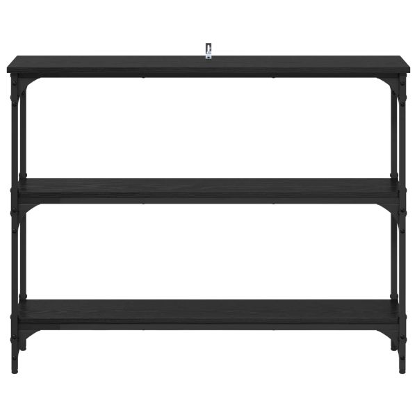 Конзолна маса Черен дъб 100 x 22,5 x 75 см Инженерно дърво