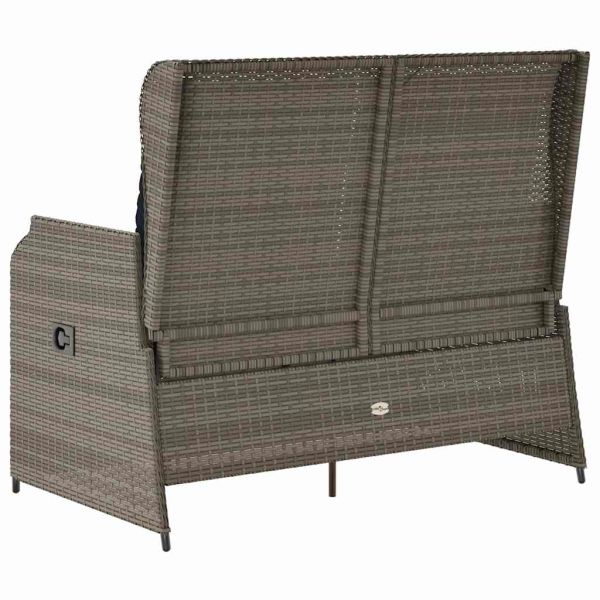 Градинска пейка Сив полиратан