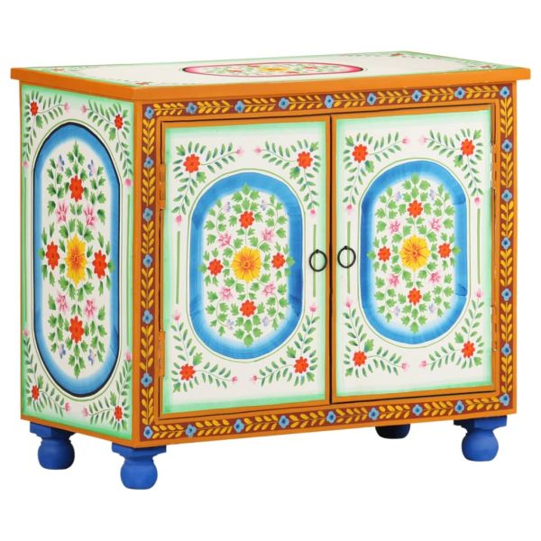 Ръчно декориран шкаф, 70x35x60 см, мангово дърво масив