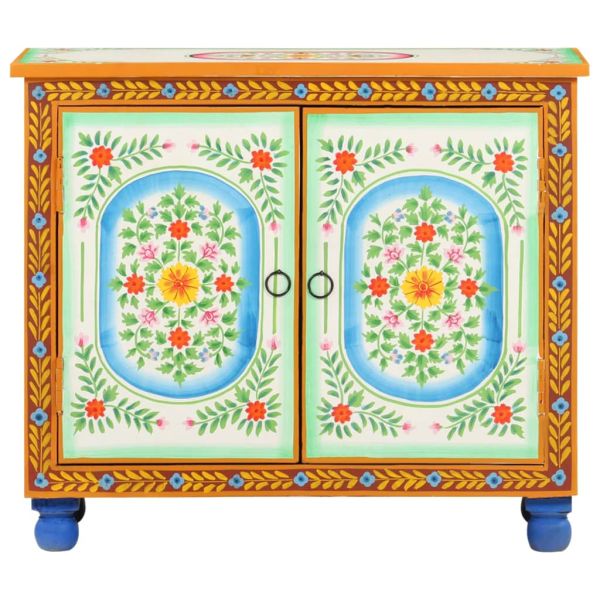 Ръчно декориран шкаф, 70x35x60 см, мангово дърво масив