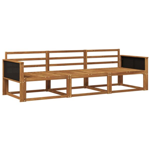 Комплект дивани за открито 3 pcs Натурално