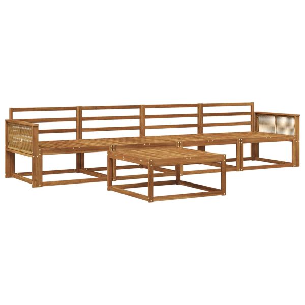 Комплект дивани за открито 5 pcs Натурално