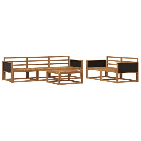 Комплект дивани за открито 6 pcs Натурално