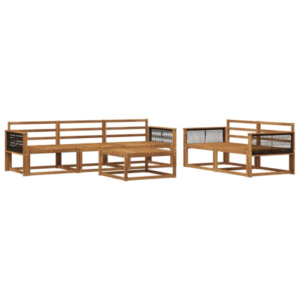 Комплект дивани за открито 6 pcs Натурално