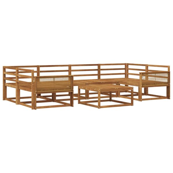 Комплект дивани за открито 7 pcs Натурално