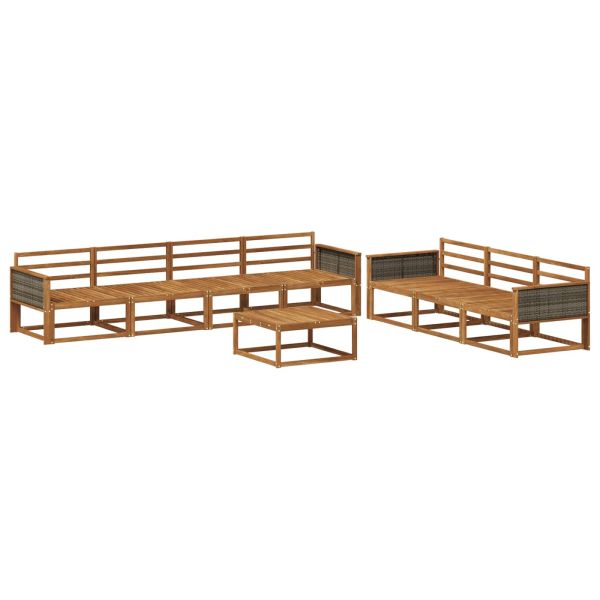 Комплект дивани за открито 8 pcs Натурално