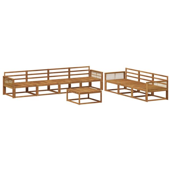Комплект дивани за открито 8 pcs Натурално